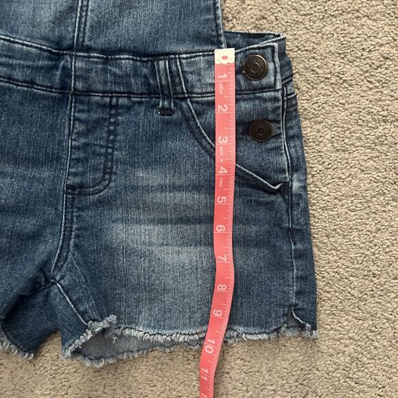 Cherokee Denim Blue Girl Short Overalls Size Large - Picture 6 of 7